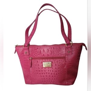 Marc Fisher Pink animal Print embosed shoulder Purse Bag